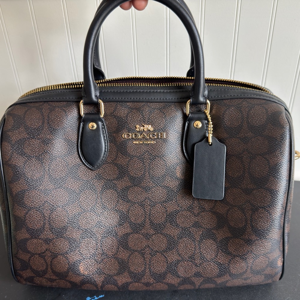 Coach Rowan satchel large in signature canvas